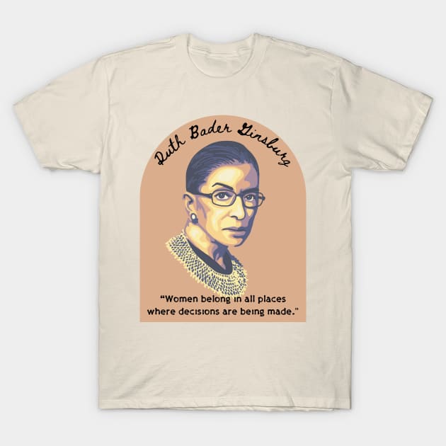 Ruth Bader Ginsburg Portrait and Quote